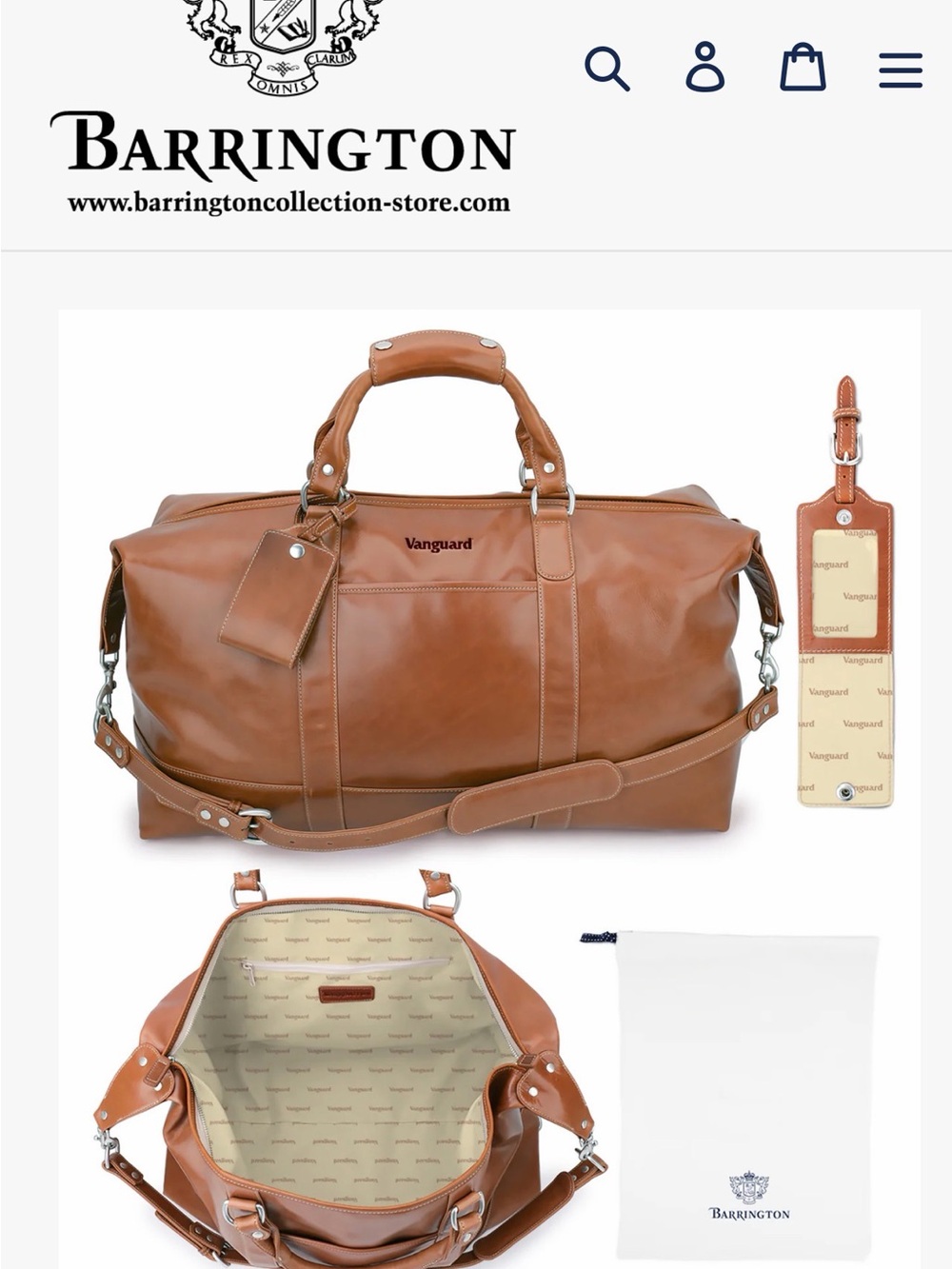 BARRINGTON BROWN LEATHER
DUFFLE BAG/CARRY ON CAPTAIN ED Solid
Beautiful New